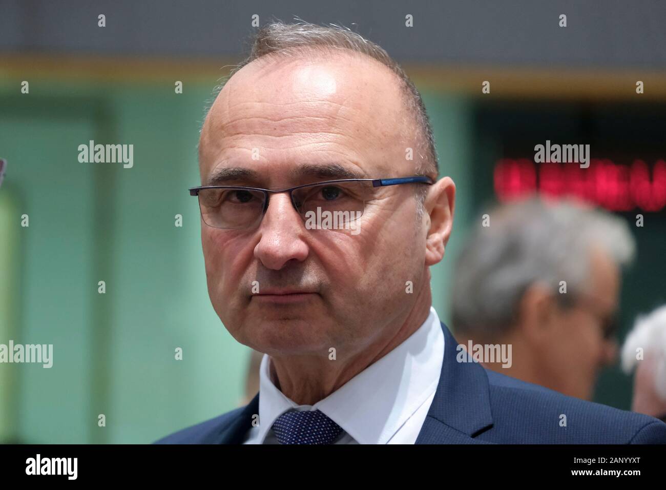 Bruxelles, Belgio. Xx gen, 2020. Il ministro croato degli Affari Esteri ed Europei Gordan Grlic-Radman frequentare un europeo Consiglio Affari Esteri (FAC). Credito: ALEXANDROS MICHAILIDIS/Alamy Live News Foto Stock