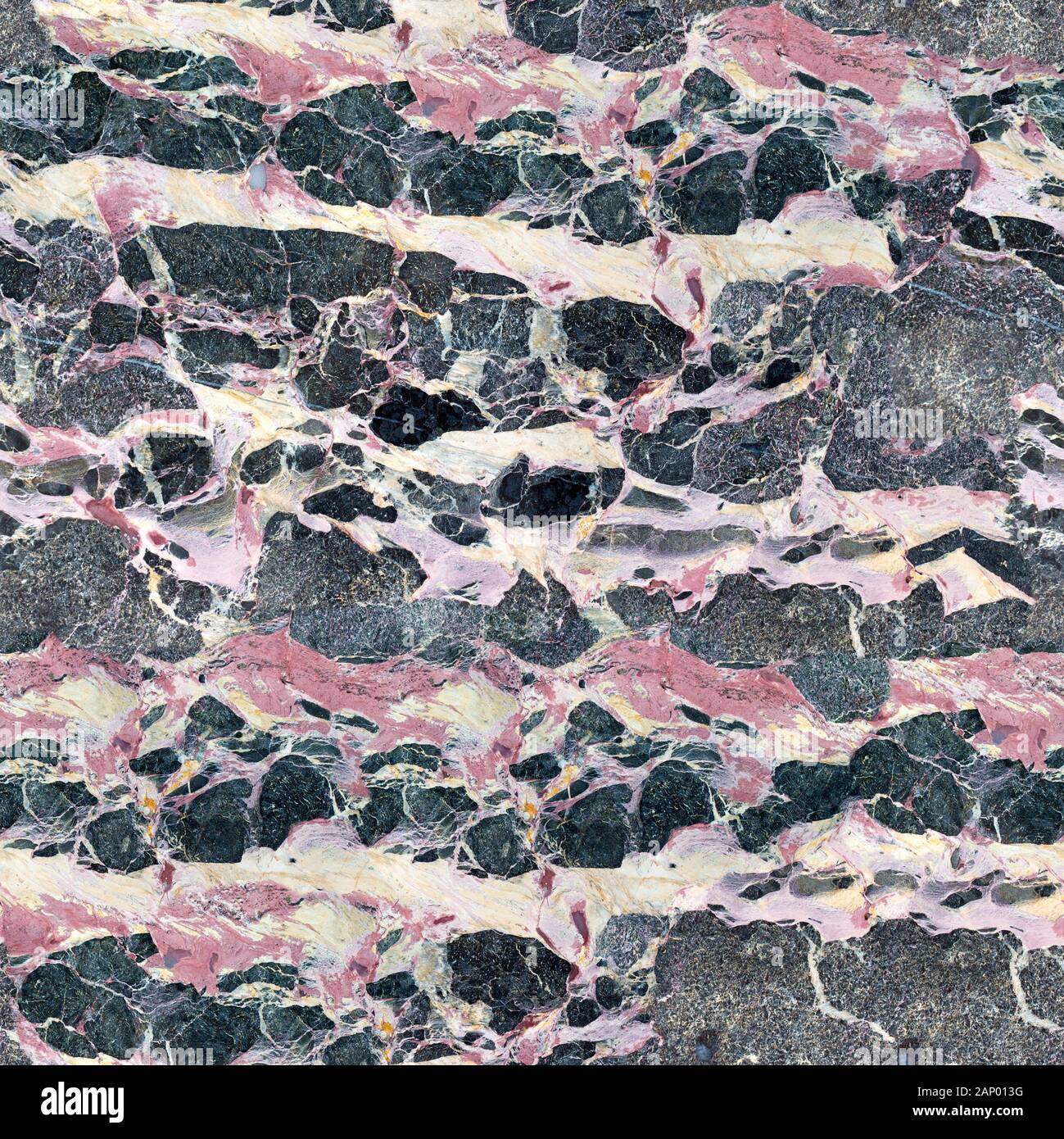 Grigio scuro modello di marmo, di consistenza per l'interior design. Seamless sfondo quadrato, tile ready. Foto Stock