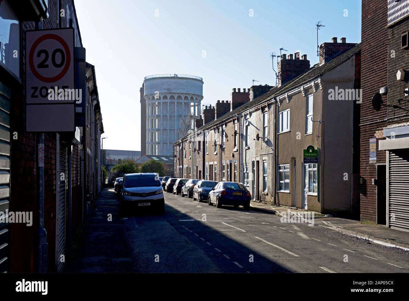 Montague Street in Goole, East Yorkshire, Inghilterra, Regno Unito Foto Stock