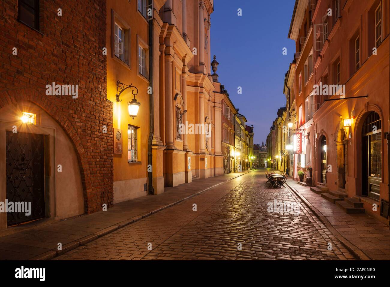 Alba di Varsavia old town. Foto Stock