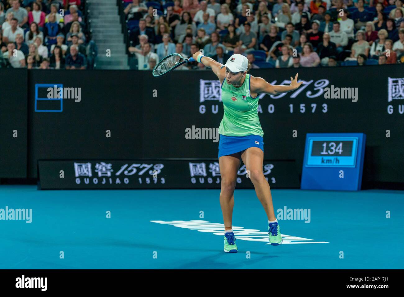 Melbourne, Australia. Xx gen, 2020. Ashleigh Barty di Australia al 2020 Australian Open di Tennis Championship Day 1 corrispondono a Melbourne Park Tennis Center, Melbourne, Australia. 20 gen 2020. ( © Andy Cheung/ArcK Immagini/arckimages.com/UK Tennis Magazine/International Sports Fotos) Credito: Roger Parker/Alamy Live News Foto Stock