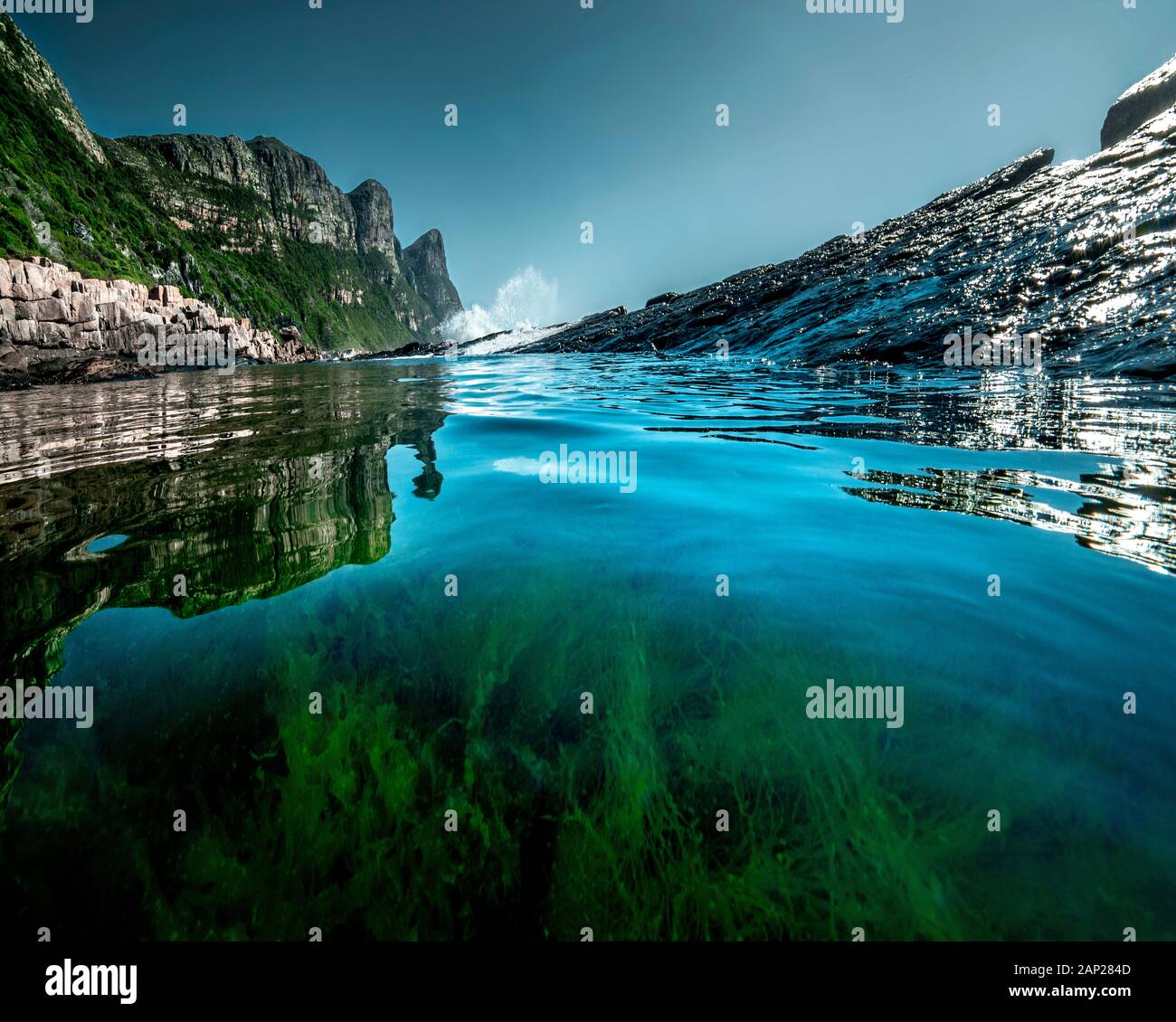 Panorama mozzafiato sulla Penisola del Capo, Sudafrica Foto Stock