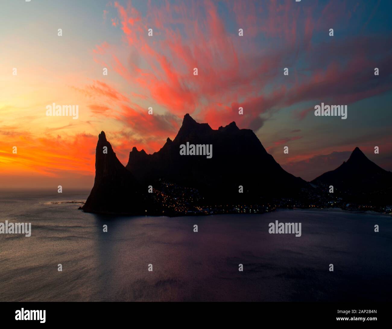 Panorama mozzafiato sulla Penisola del Capo, Sudafrica Foto Stock