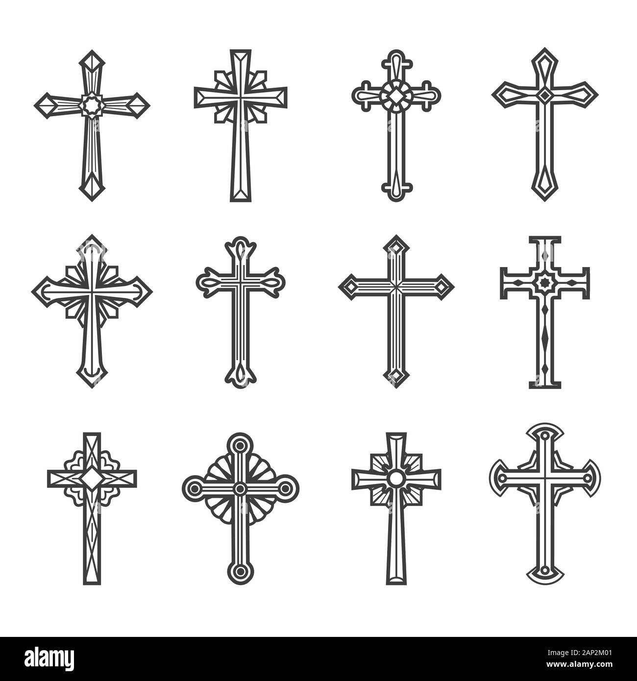 Crocifisso immagini vintage Illustrazione Vettoriale