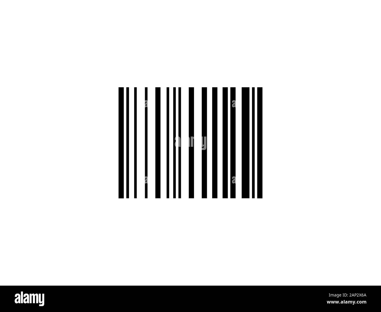 Codice a barre, icona del codice. Illustrazione vettoriale, design piatto. Illustrazione Vettoriale