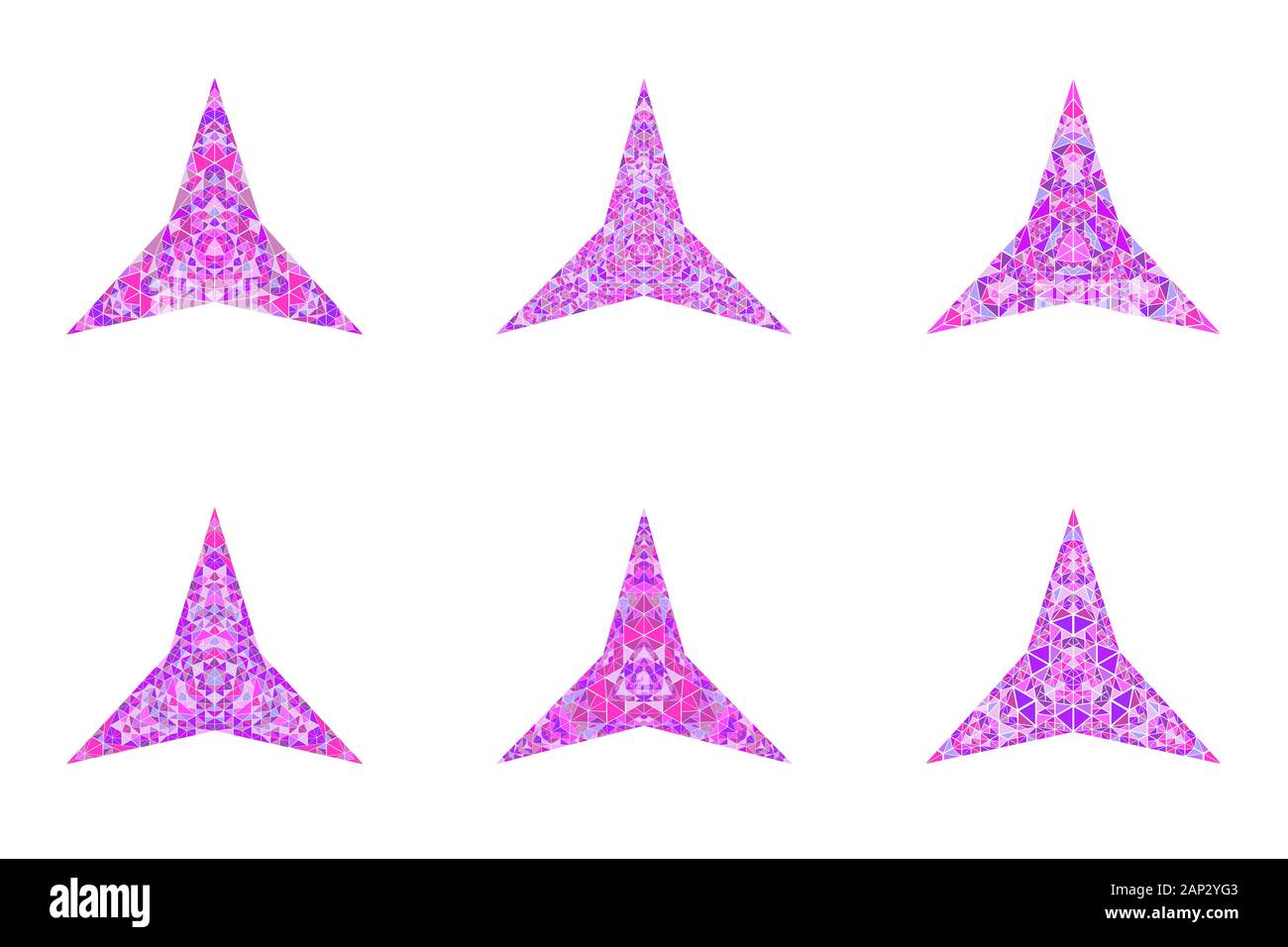 Triangolo geometrico ornamento poligono star collection - poligonale astratto geometriche ornamentali disegni vettoriali elementss Illustrazione Vettoriale