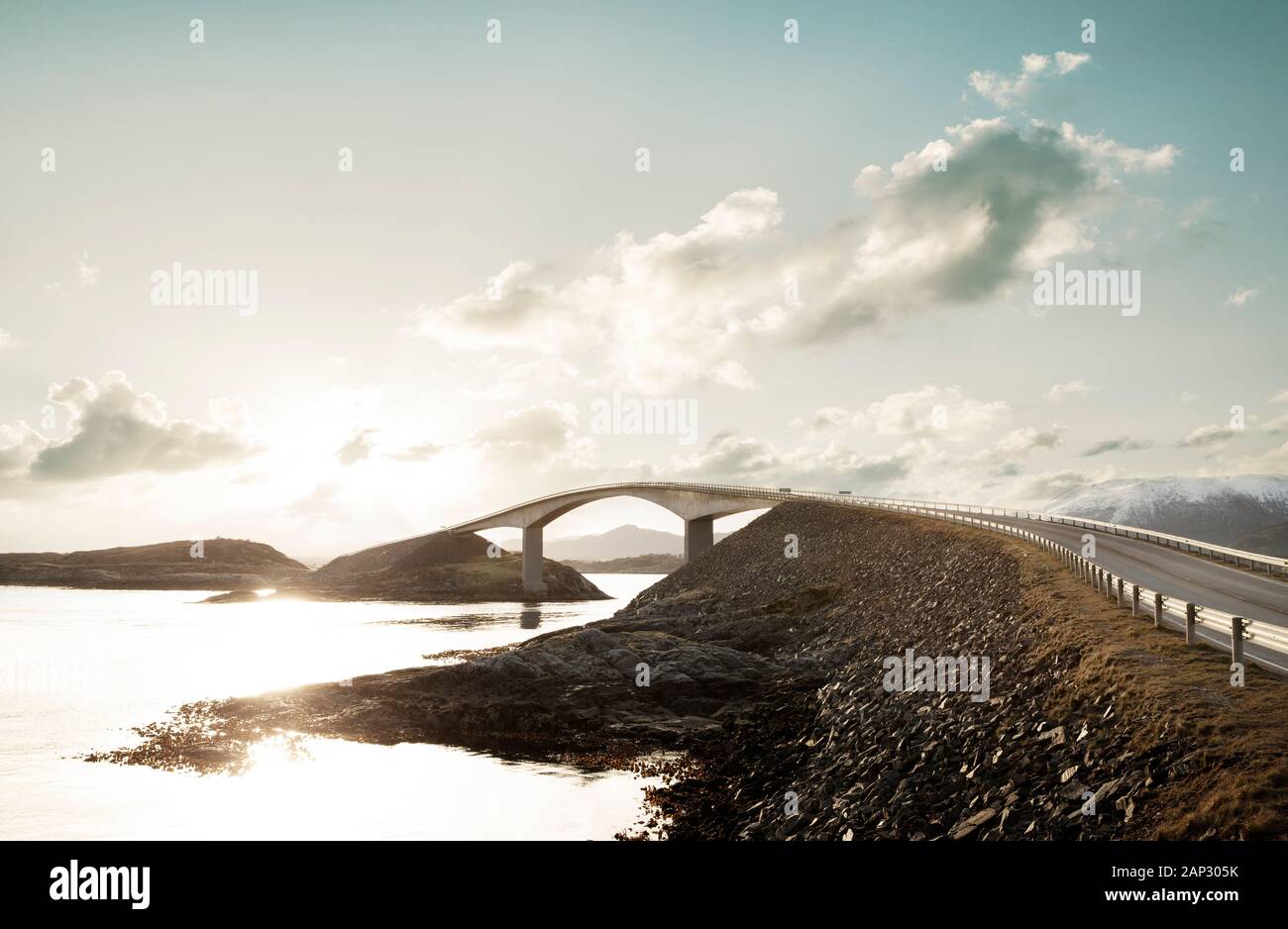 Atlantic Road in Norvegia Foto Stock