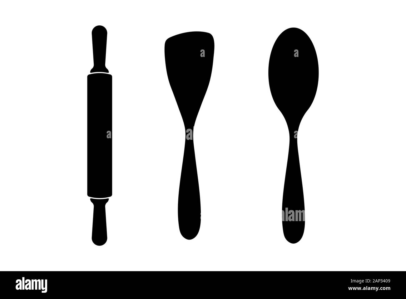 Utensili da cucina strumenti icona set. Eps vettoriali10 Illustrazione Vettoriale