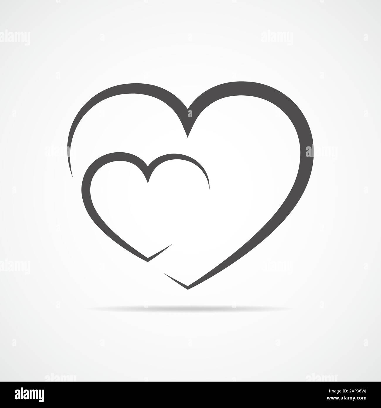 Cuore nero la forma amore - Icone Social media e loghi