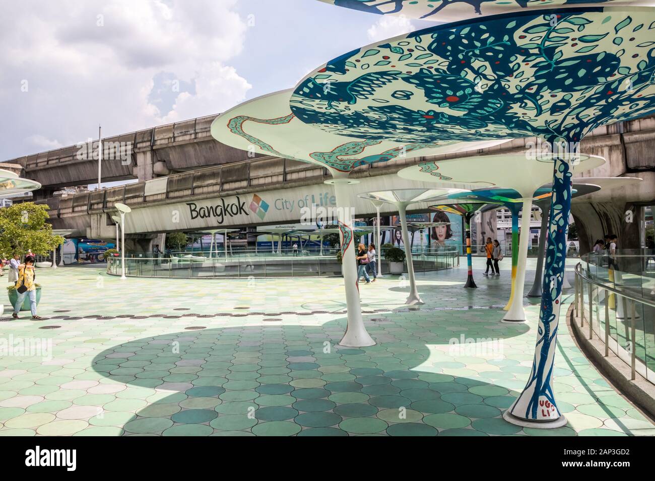 Bangkok, Tailandia - 27 Settembre 2018: arte pubblica da Bangkok di centro culturale e d'arte. Il centro include caffè commerciali, gallerie d'arte, b Foto Stock