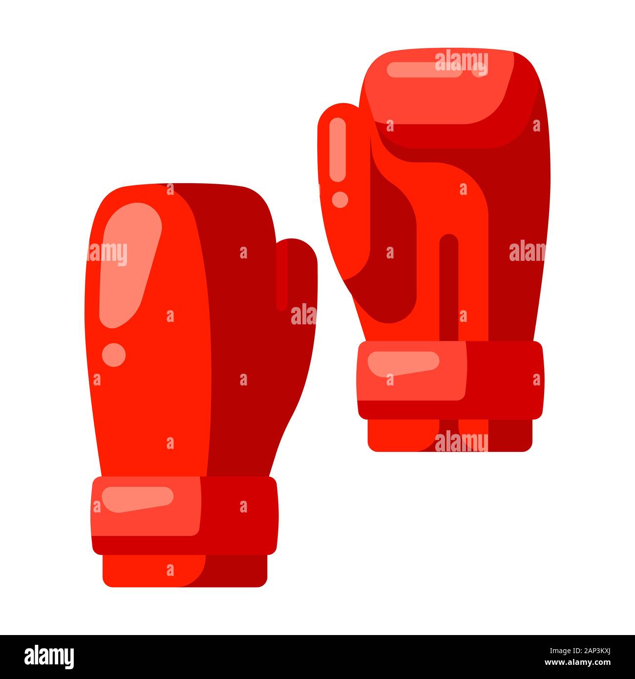 Icona della boxe Guantoni boxe in stile appartamento. Illustrazione Vettoriale