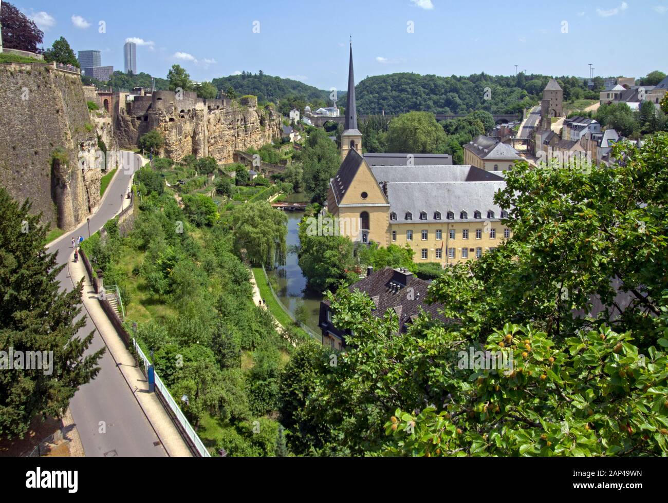 Altopiano del prosciutto e fortificazioni Città di Lussemburgo Foto Stock