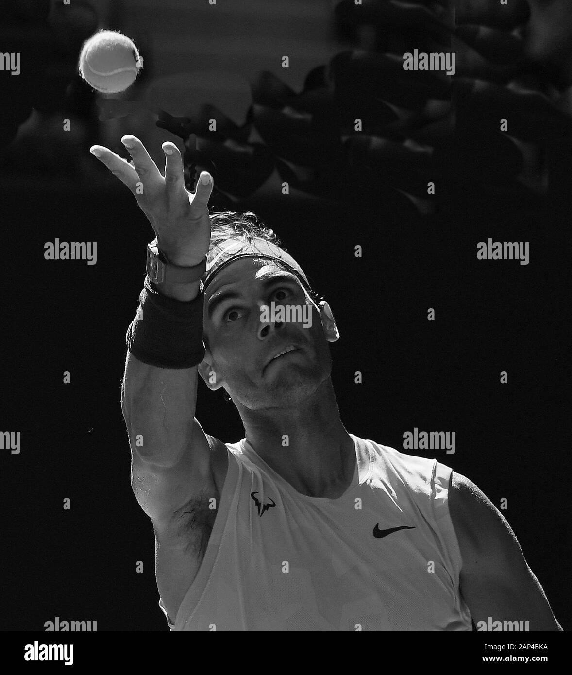 Melbourne, Australia. 23rd Gen 2020. Melbourne, Australia. 21st Gen 2020. Melbourne Park Australian Open Day 2 21/01/2020 Rafa Nadal (ESP) vince il primo round match Credit: Roger Parker/Alamy Live News Foto Stock