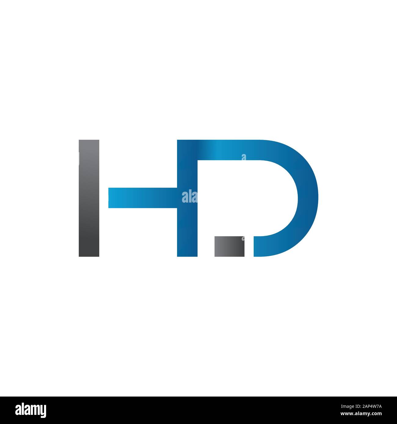 Modello vettore di disegno con logo Letter HD. Illustrazione Iniziale Del Vettore Lettera Collegata Hd Illustrazione Vettoriale