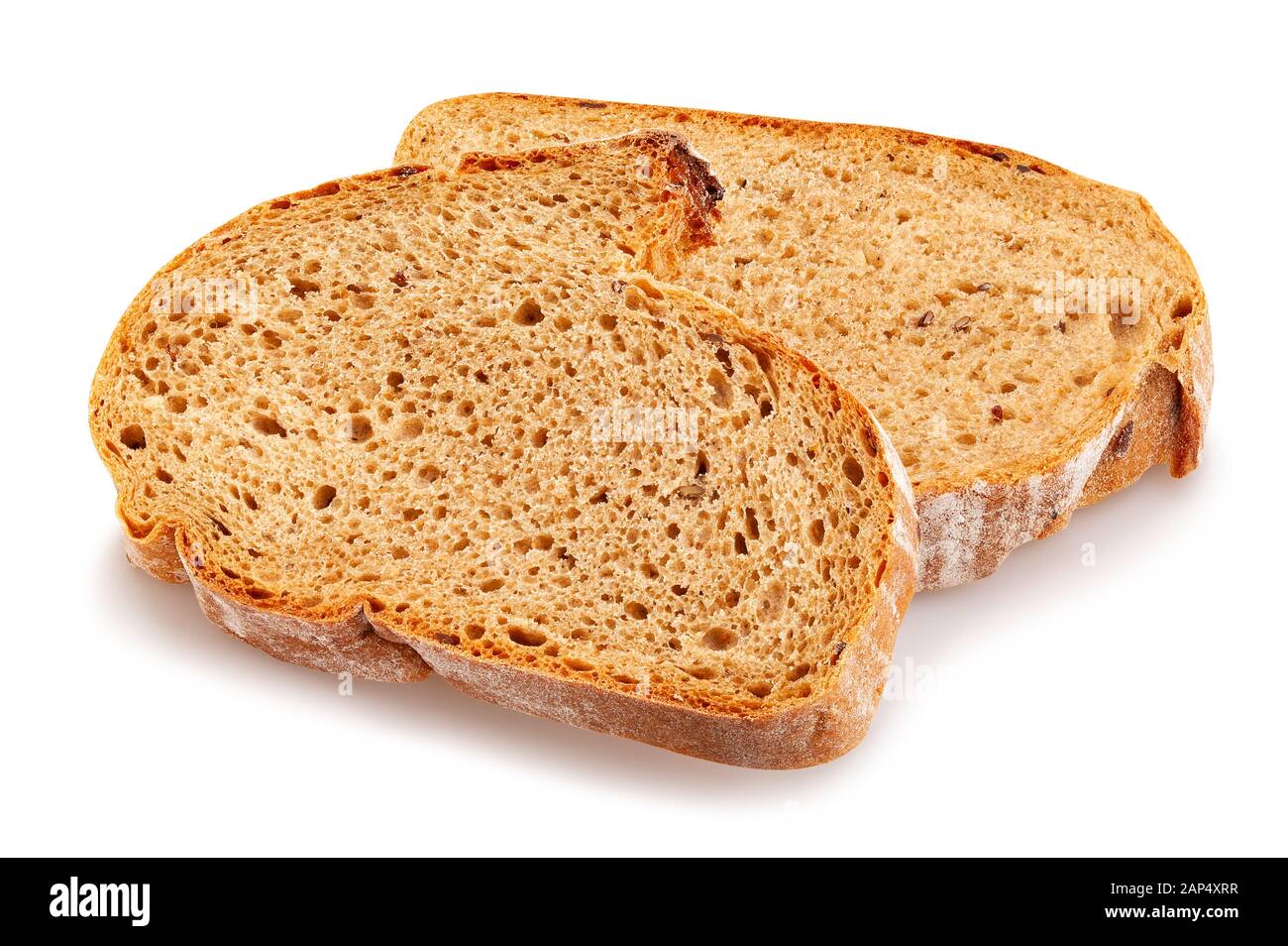Percorso di pane isolato su bianco Foto Stock