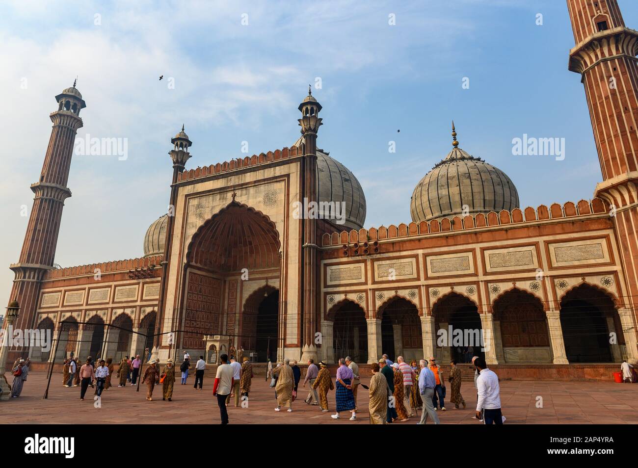 Jama Masjid moschea, la Vecchia Delhi, India Foto Stock