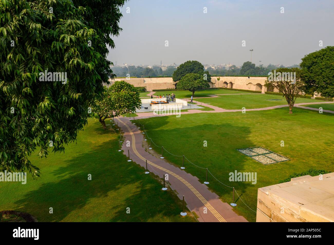 Area commemorativa di Raj Ghat, Delhi, India Foto Stock