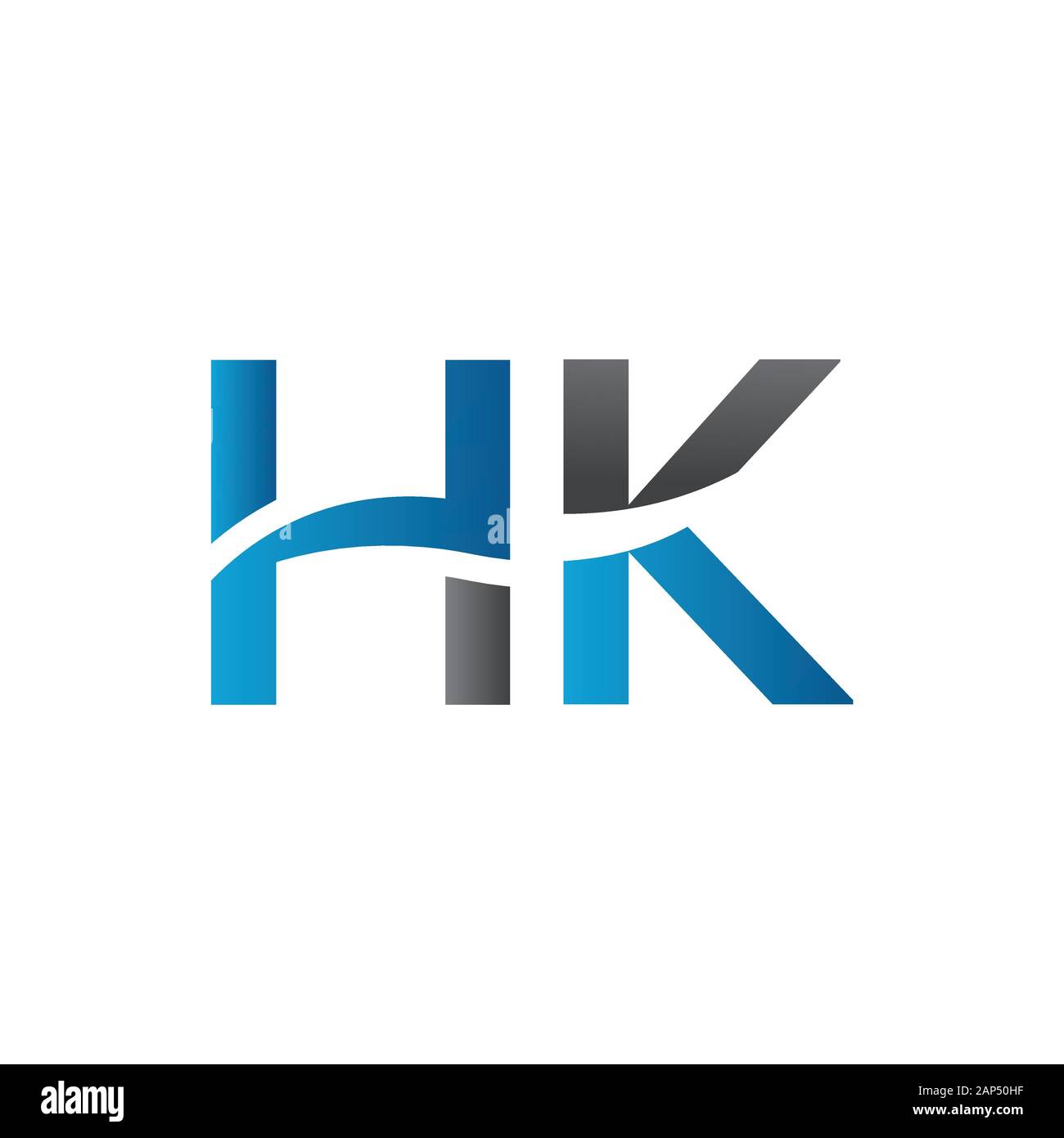 Modello vettore di disegno con logo lettera HK. Illustrazione Vettore Hk Lettera Collegata Iniziale Illustrazione Vettoriale