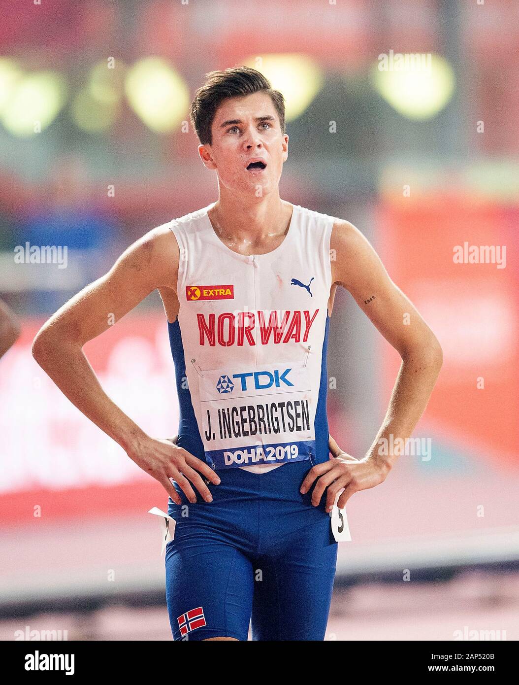Doha, Katar. Il 30 settembre, 2019. Jakob INGEBRIGTSEN (né/5° posto). Uomini finale di 5000m, su 30.09.2019 mondiali di atletica 2019 a Doha/Qatar, dal 27.09. - 10.10.2019. Â | Utilizzo di credito in tutto il mondo: dpa/Alamy Live News Foto Stock