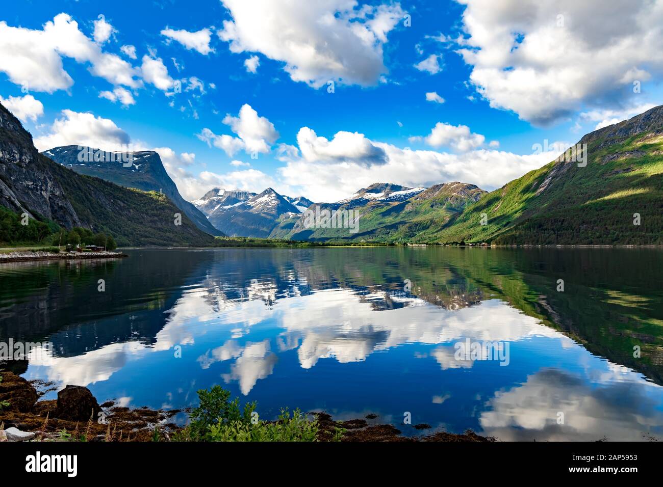 La bellissima natura della Norvegia paesaggio naturale. Foto Stock