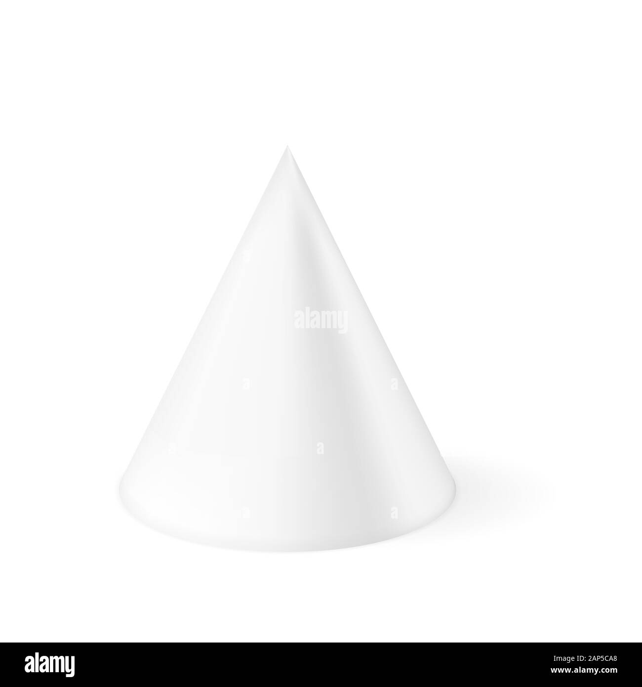 Cono di bianco. 3d forma geometrica Illustrazione Vettoriale