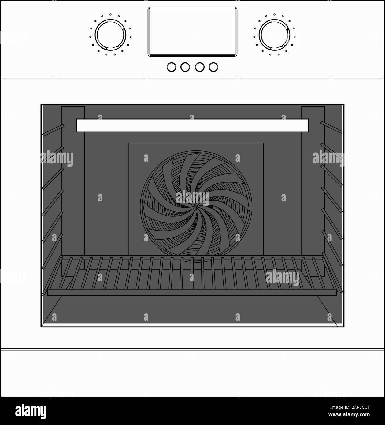 Forno. Delineare il disegno tecnico Immagine e Vettoriale - Alamy