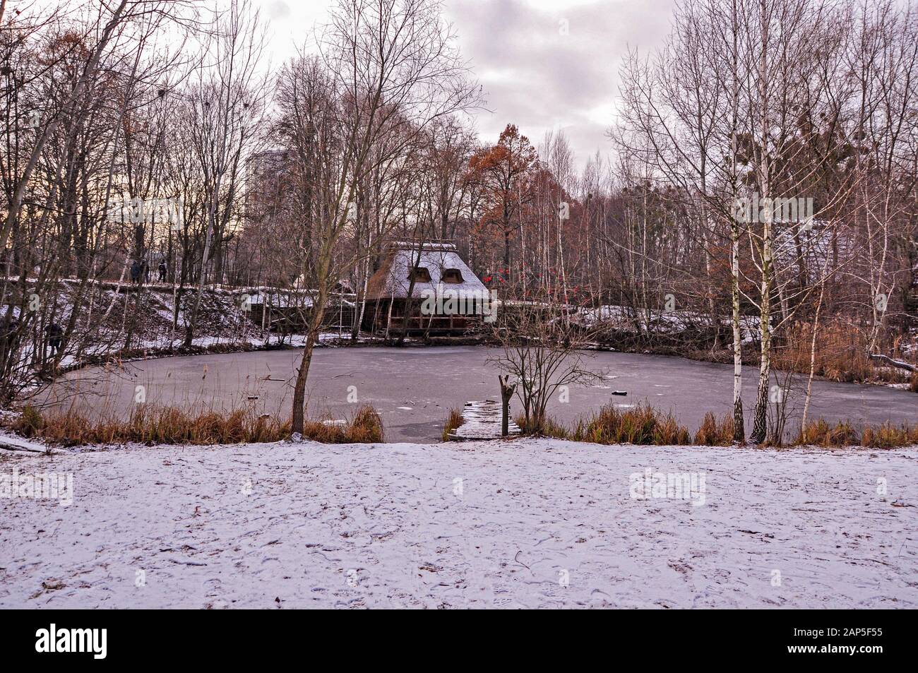 Cossack villaggio, 12th secolo casa in Ucraina Foto Stock