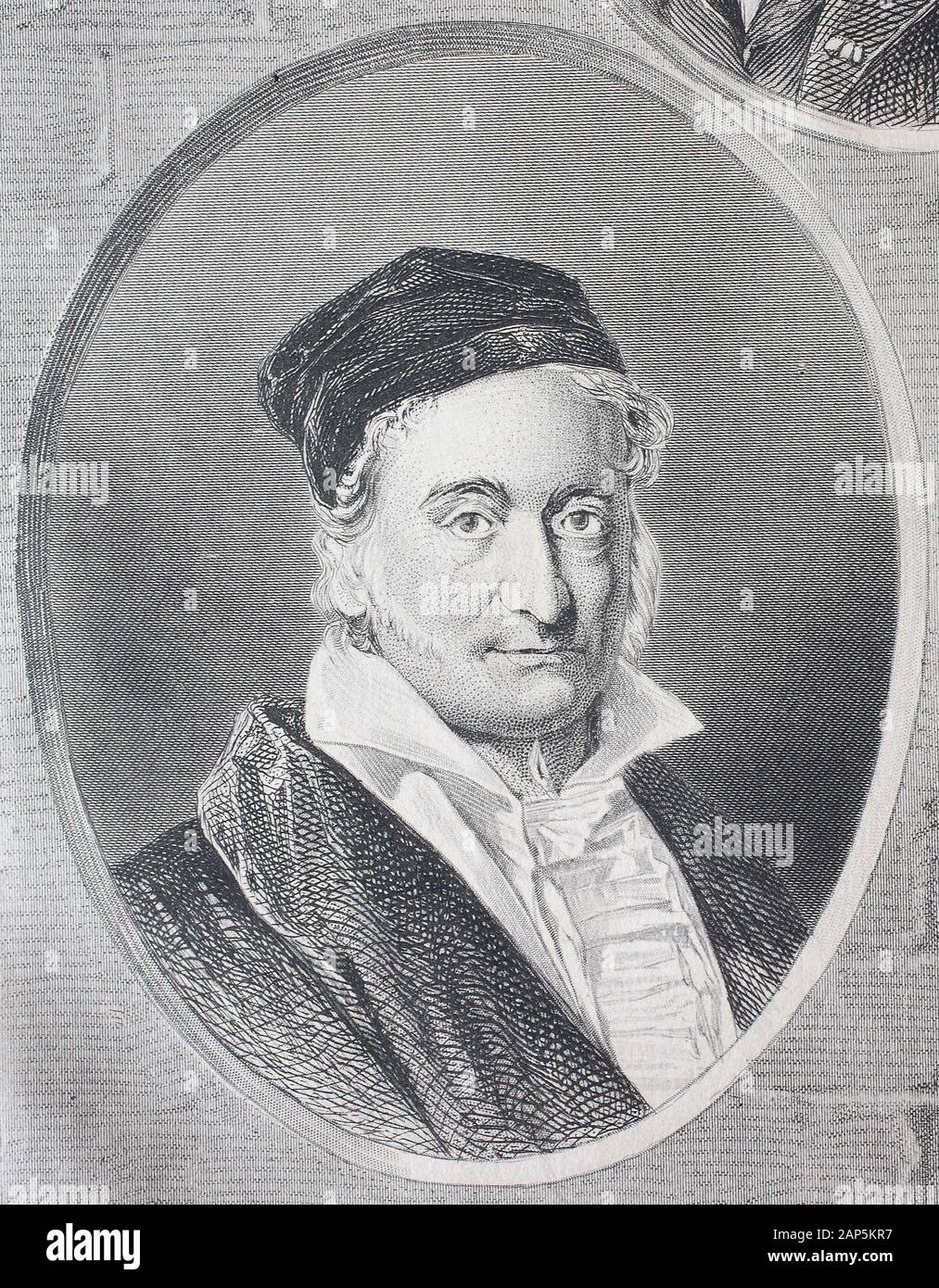 Johann Carl Friedrich Gauss, 30 Aprile 1777 - 23 febbraio 1855, era un matematico tedesco e un fisico / Johann Carl Friedrich gauss, deutscher Mathematiker, Statistiker, Astronom, Geodät und Physiker, Historisch, digitale migliorata la riproduzione di un originale del XIX secolo / digitale Reproduktion einer Originalvorlage aus dem 19. Jahrhundert Foto Stock