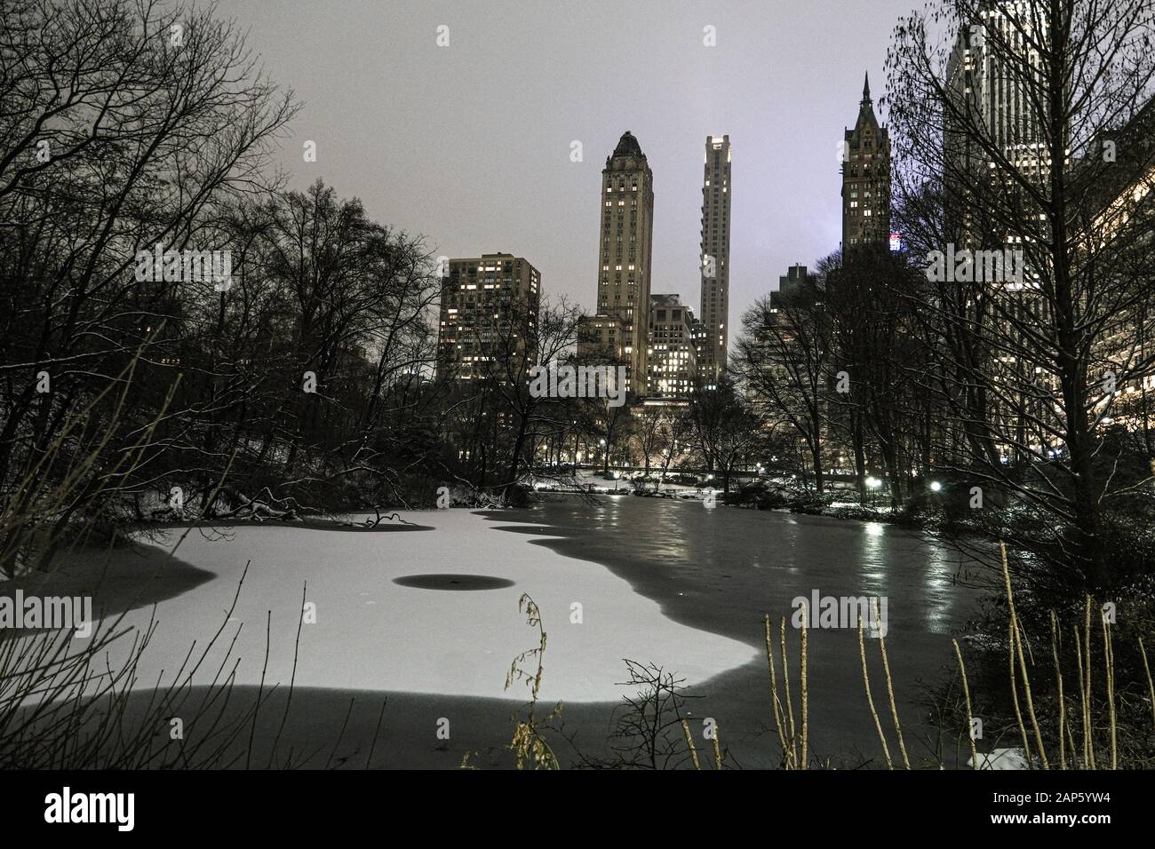 Giornata della neve a New York Foto Stock