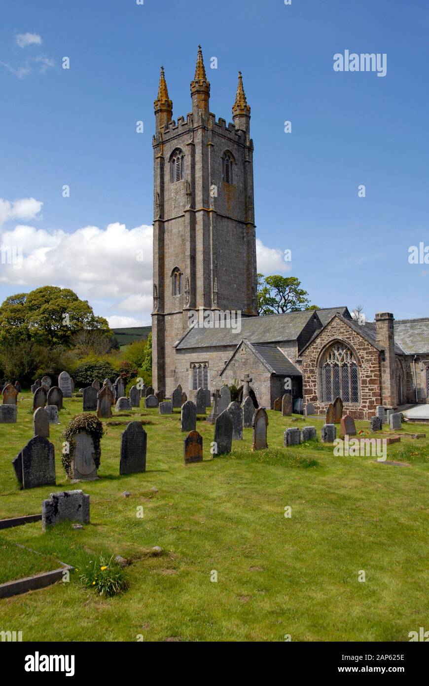 St Pancras chiesa, Widecombe-in-the-Moor, Devon, Inghilterra. Foto Stock