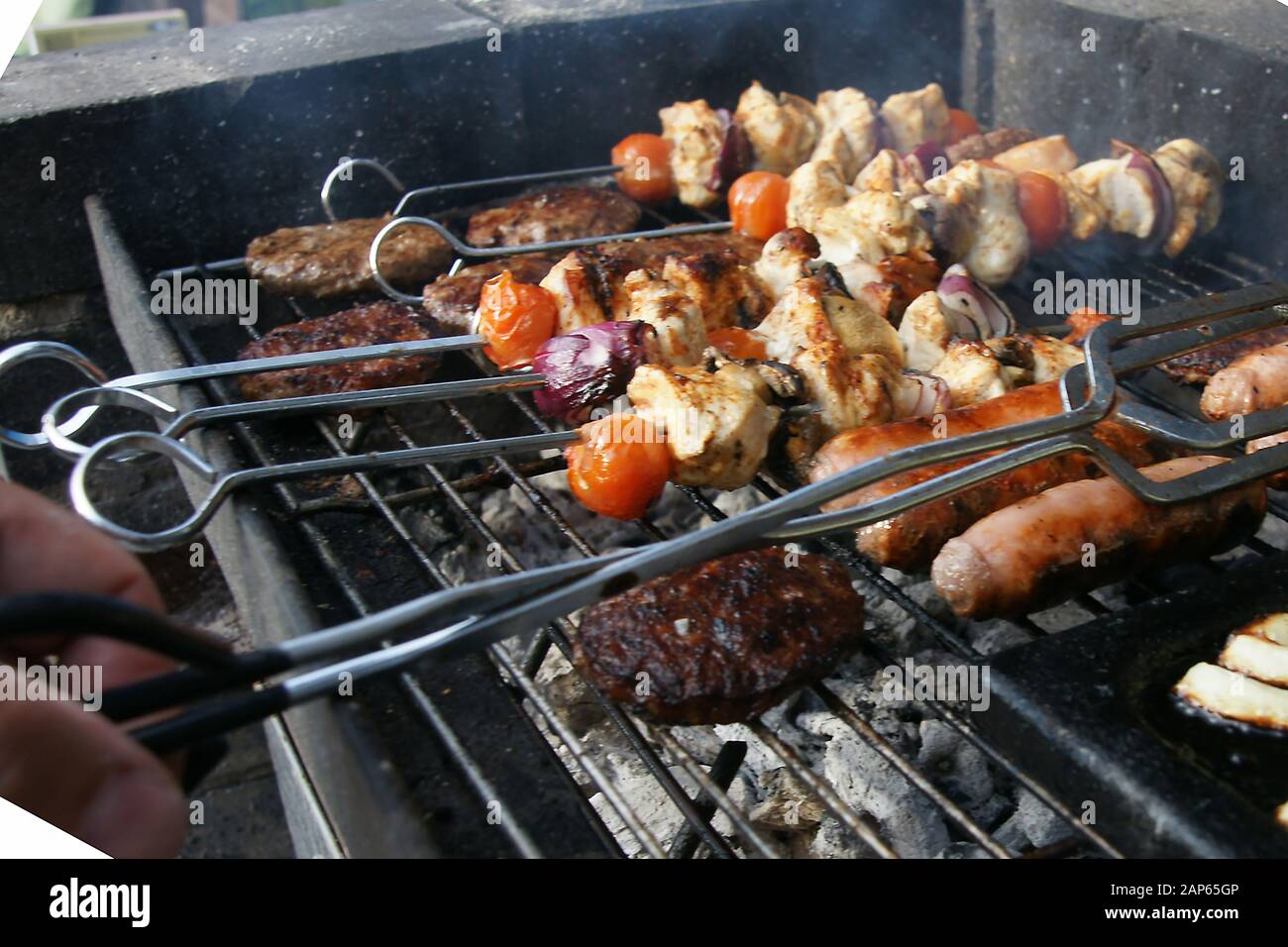 Cucina all'aperto, barbecue australiano, barbecue australiano Foto Stock