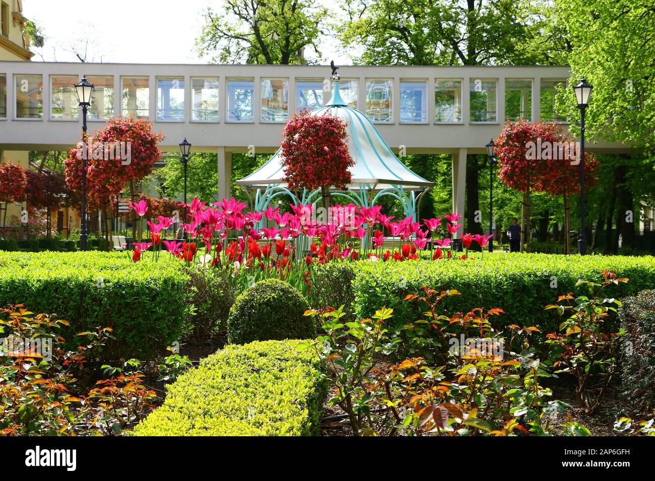 Kleiner Park im Zentrum von Sopot a Polen Foto Stock