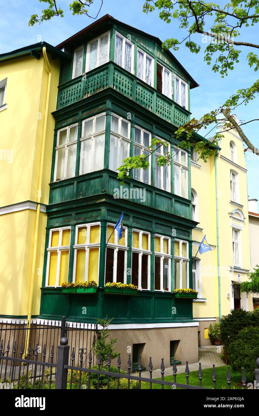 Historisches Gebäude im Ostseebad Sopot a Polen Foto Stock