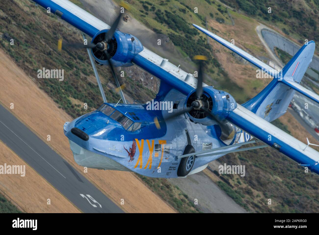 WWII Consolidated PBY-5A Catalina in Nuova Zelanda Air Force Colors, fotografato su Whanganui, Nuova Zelanda. Foto Stock