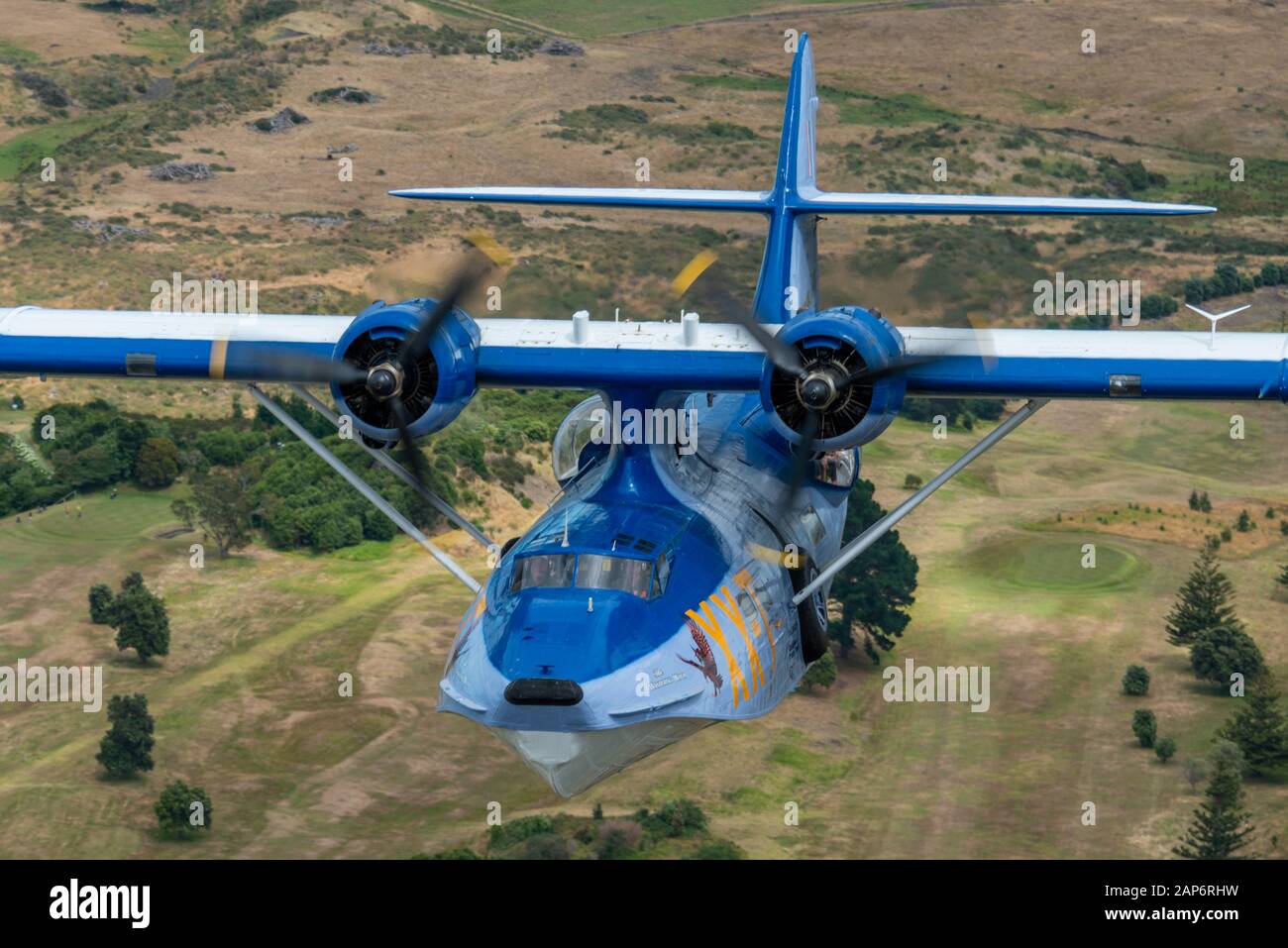 WWII Consolidated PBY-5A Catalina in Nuova Zelanda Air Force Colors, fotografato su Whanganui, Nuova Zelanda. Foto Stock