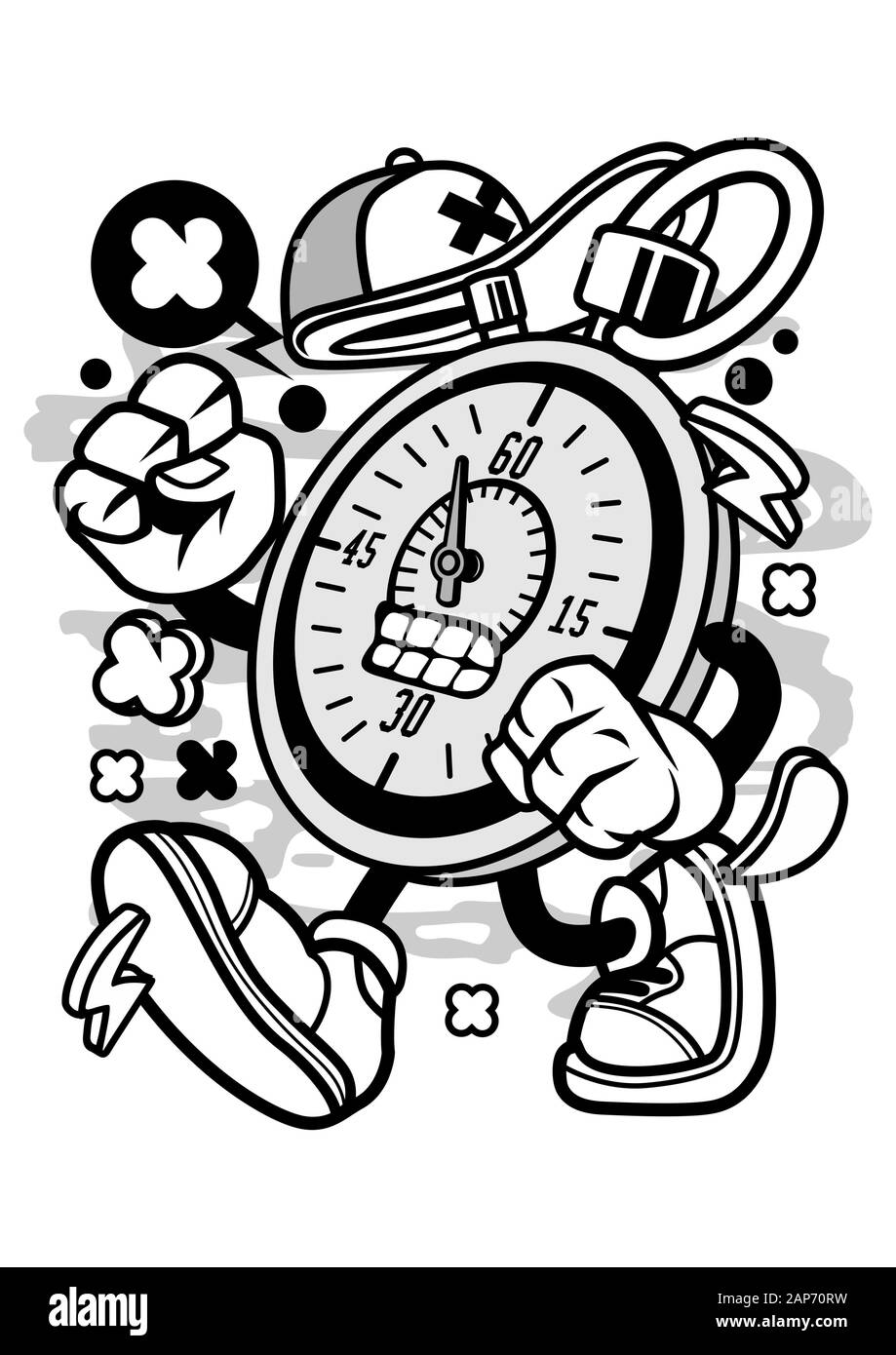 Divertente Creative Cartoon Caratteri File Vettoriali. Ti innamorerai di questi divertenti personaggi dei cartoni animati Foto Stock