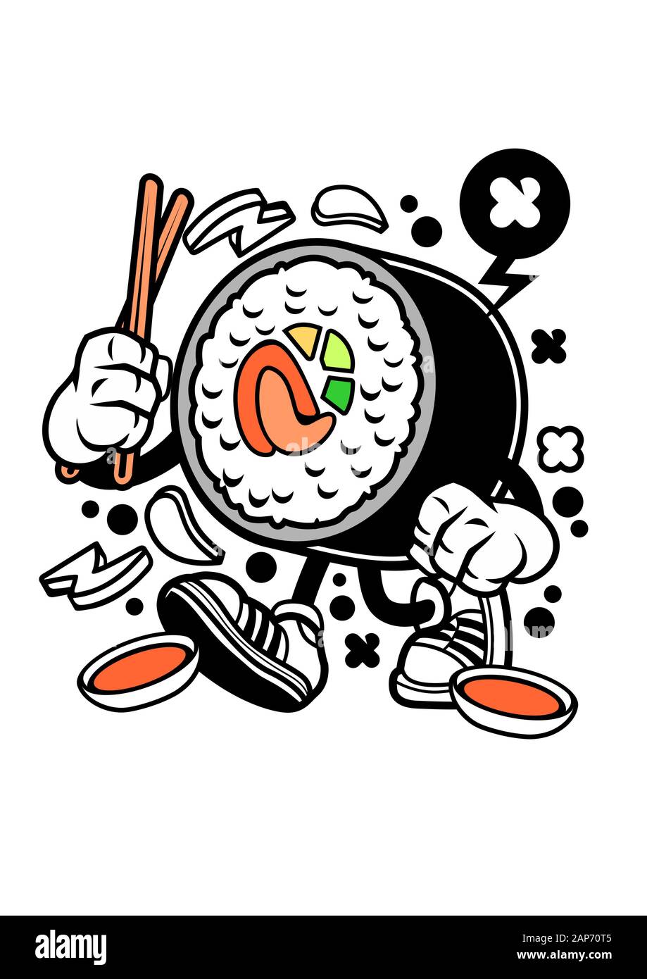 Divertente Creative Cartoon Caratteri File Vettoriali. Ti innamorerai di questi divertenti personaggi dei cartoni animati Foto Stock