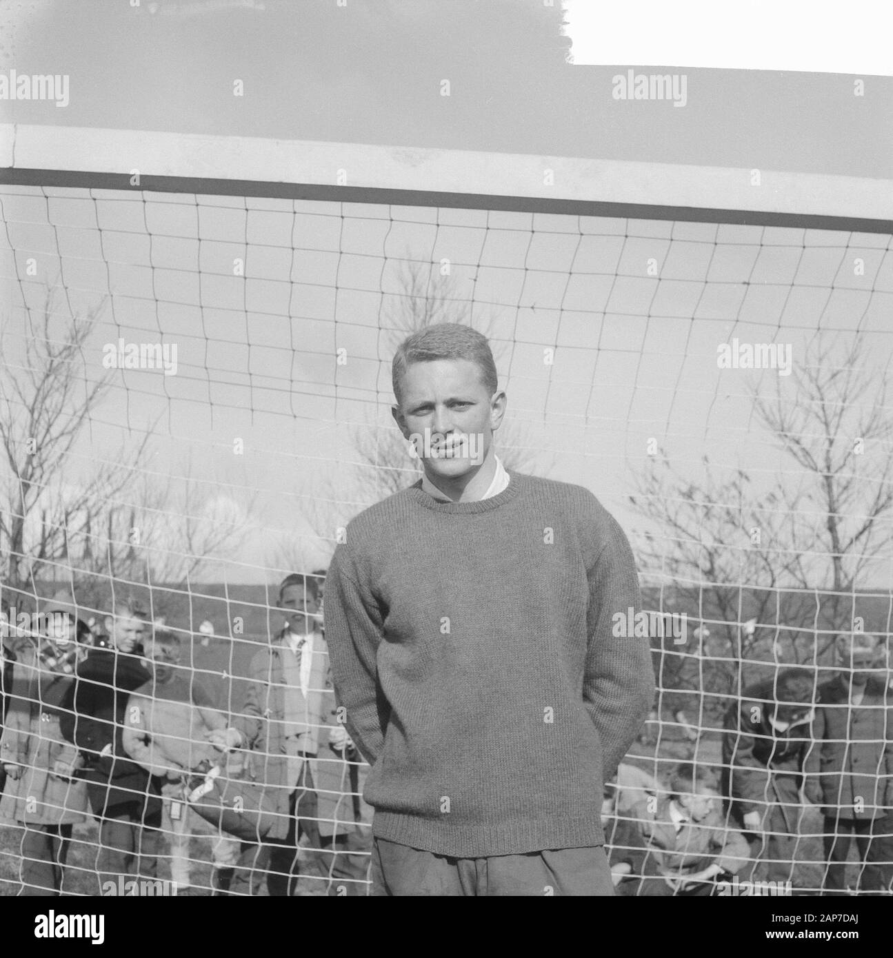 DCG vs. Kon. HGC 1-2. 1 dei portieri Data: 19 marzo 1961 Parole chiave: sport, calcio Foto Stock
