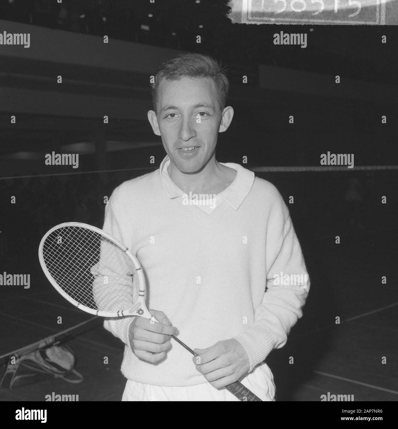 Badminton Championships di Utrecht. Henk Wijs Data: 15 dicembre 1963 Location: Utrecht Parole chiave: Badminton, Campionati Foto Stock