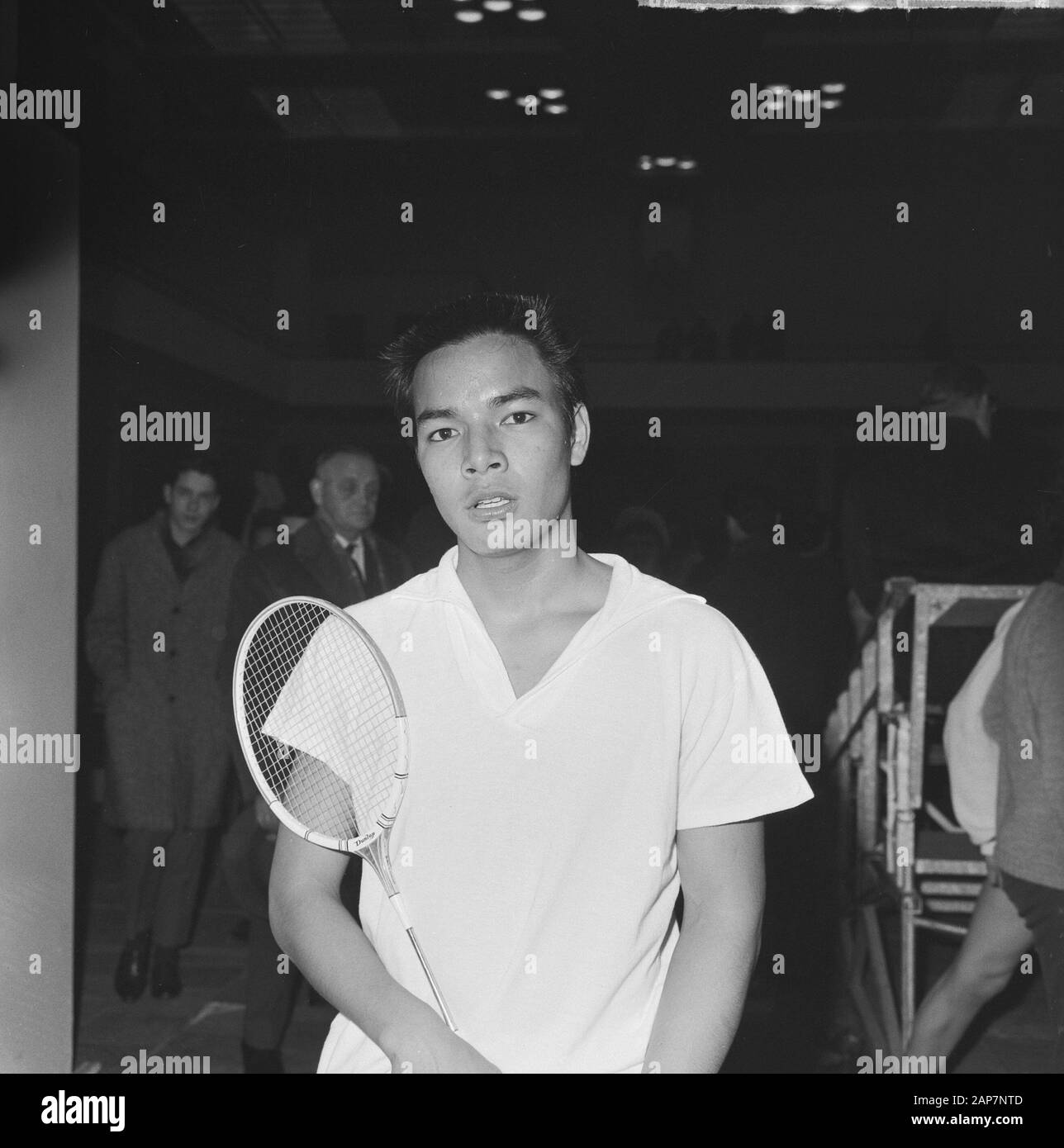 Badminton Championships di Utrecht. Henk Leidelmeijer Data: 15 dicembre 1963 Location: Utrecht Parole chiave: Badminton, Campionati Foto Stock