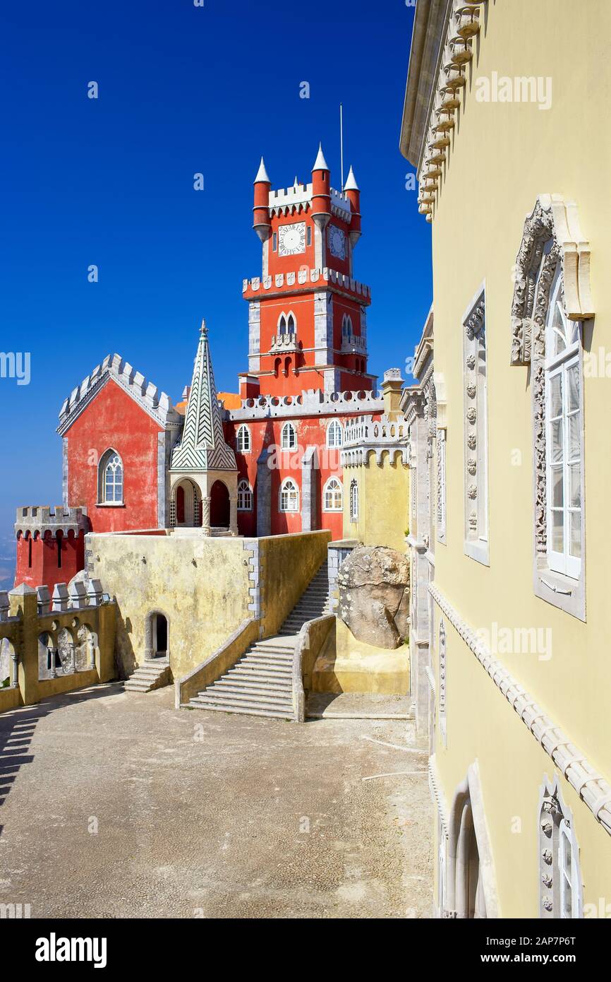 Pena il Palazzo Nazionale, Sintra Portogallo, Europa Foto Stock