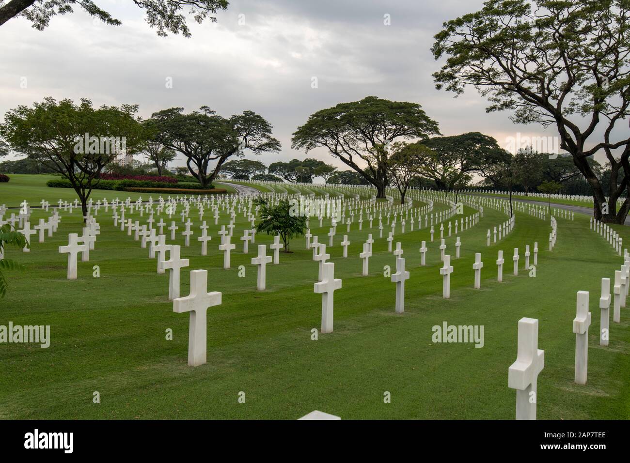 Cimitero Nazionale Americano E Memoriale Di Manila. Onorando coloro che hanno combattuto e sono morti nel teatro del Pacifico durante WW2 Foto Stock