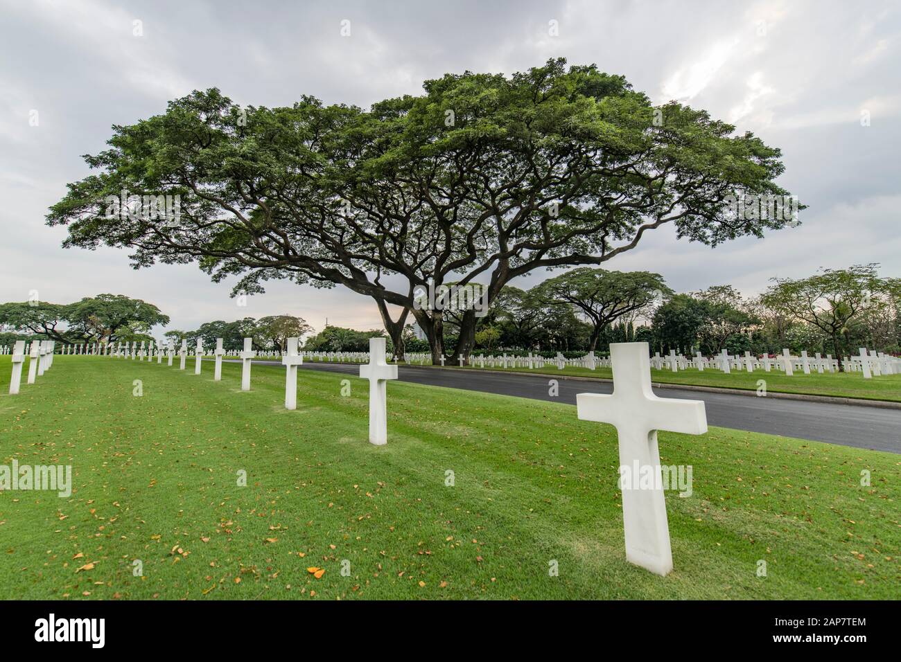 Cimitero Nazionale Americano E Memoriale Di Manila. Onorando coloro che hanno combattuto e sono morti nel teatro del Pacifico durante WW2 Foto Stock