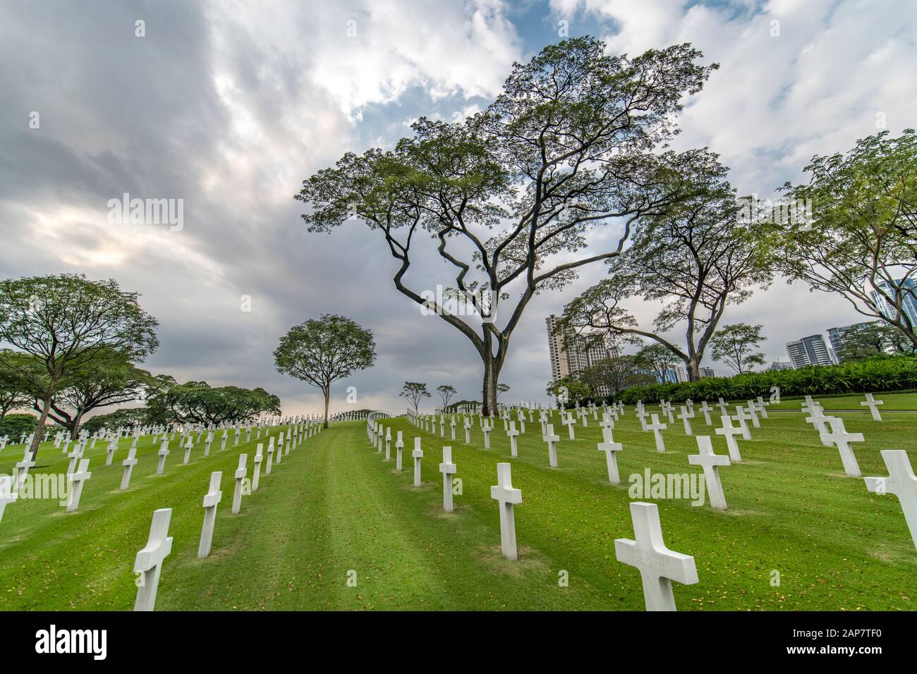 Cimitero Nazionale Americano E Memoriale Di Manila. Onorando coloro che hanno combattuto e sono morti nel teatro del Pacifico durante WW2 Foto Stock