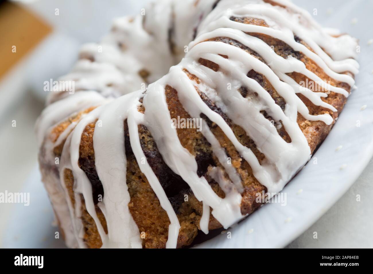 Limone Mirtillo Bundt Cake Foto Stock