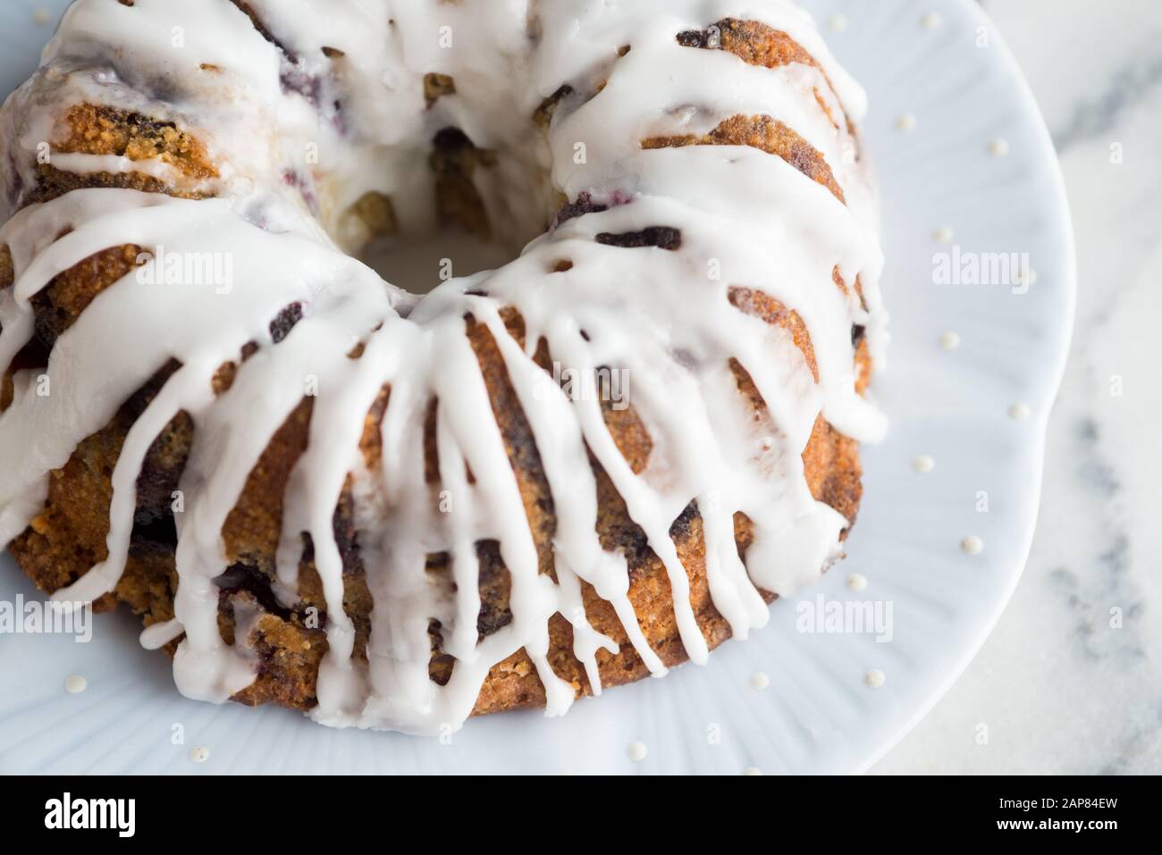 Limone Mirtillo Bundt Cake Foto Stock