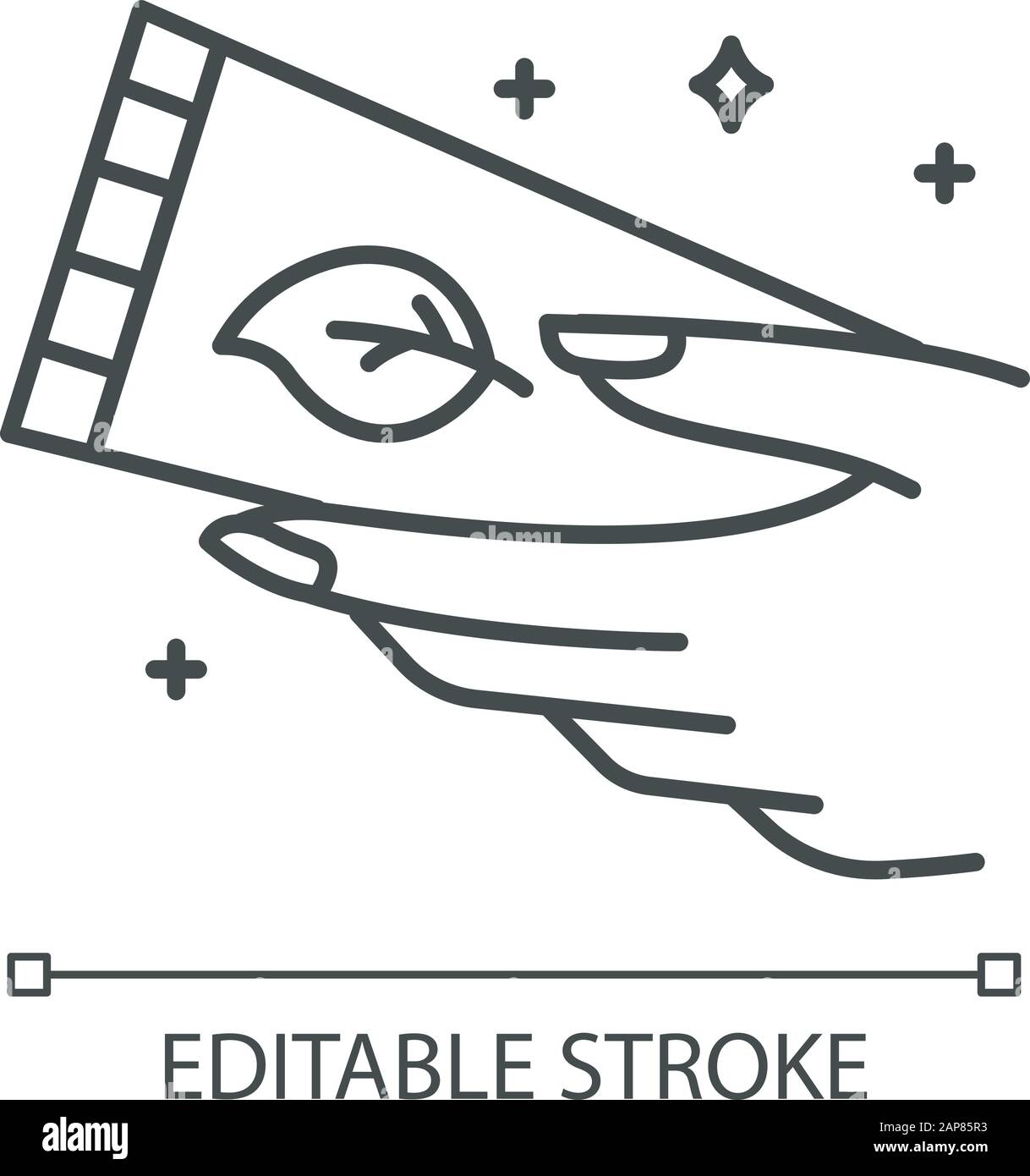 Icona lineare tubo crema mano. Lozione idratante. Idratante prodotto per la cura della pelle. Cura della mano nutriente. Soluzione cutanea secca. Cosmetici biologici. Vettore Illustrazione Vettoriale