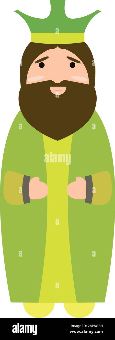 Uomo saggio isolato Illustrazione Vettoriale