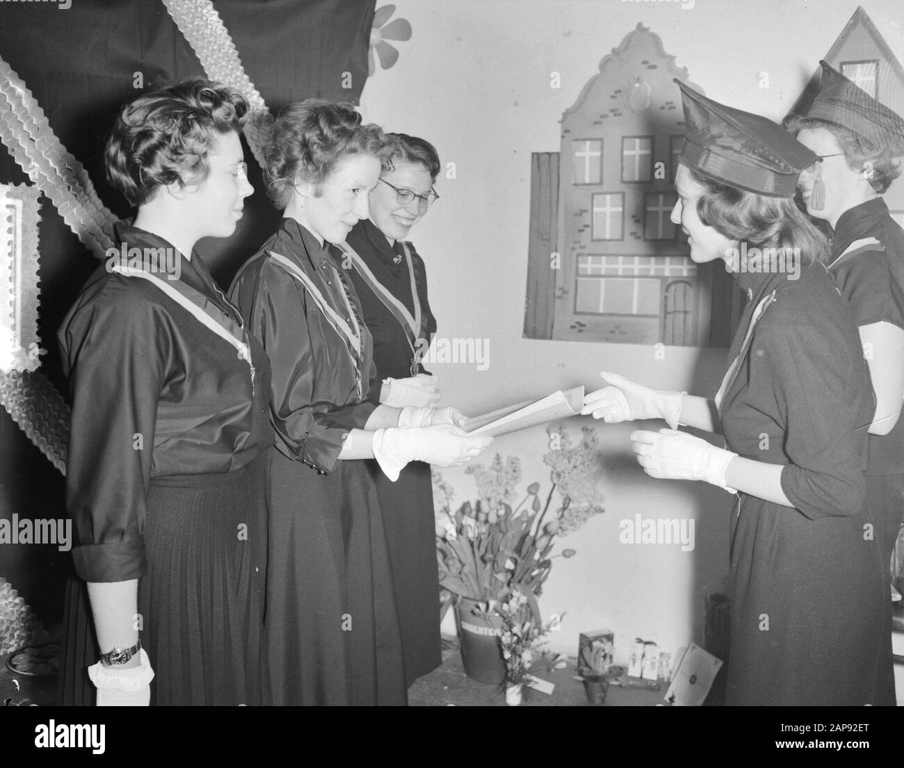 AVSV Dispuut Artemis ricevimento e cena Data: 24 Febbraio 1955 Parole Chiave: Ricetta, cena Nome Persona: AVSV Artemis DISPUUT Foto Stock