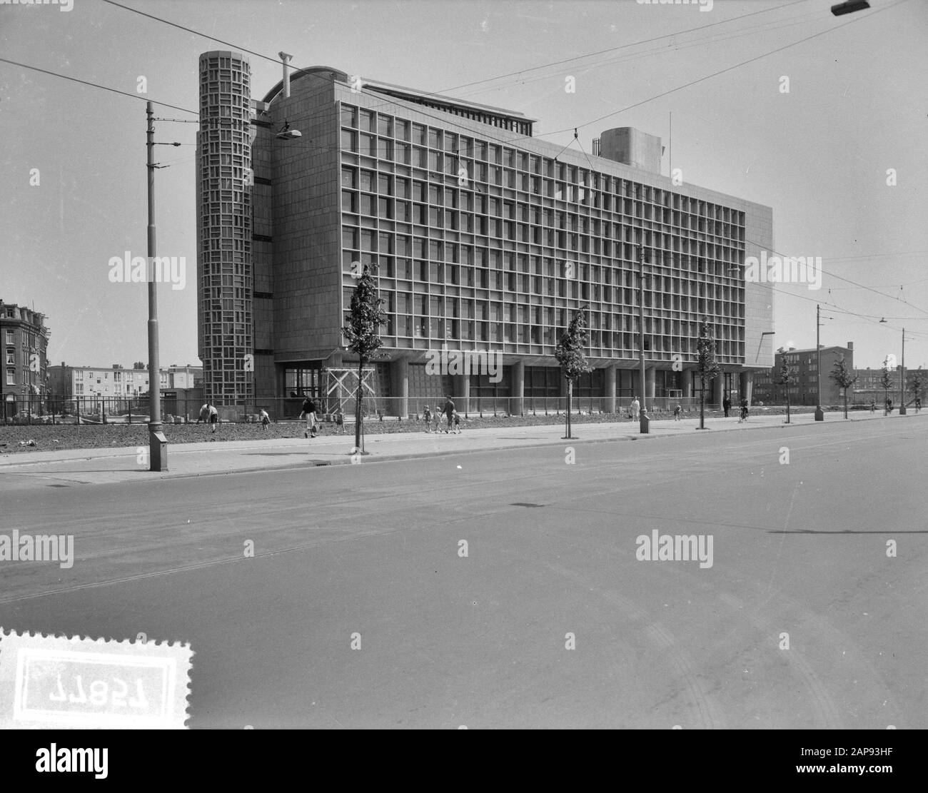Anebouw ambachtschool Wibautstraat Data: 29 maggio 1956 Parole Chiave: SCUOLE di artigianato, in costruzione Foto Stock
